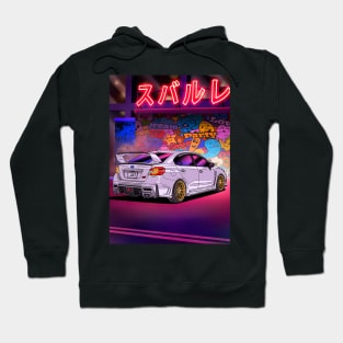 Night Tokyo Subaru Impreza WRX STi Evo Eye 2015 Hoodie